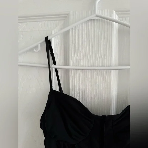 SHEIN ICON RUCHED BUSTIER BODYCON DRESS SIZE SMALL/4 NEVER WORN NWOT KNIT FABRIC - Picture 8 of 10